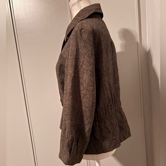 Geoffrey Beene Dark Brown Textured Light Jacket - Picture 3 of 10